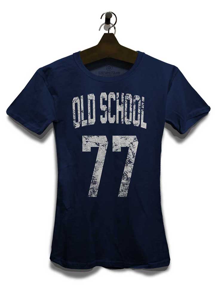 oldschool-1977-damen-t-shirt dunkelblau 3