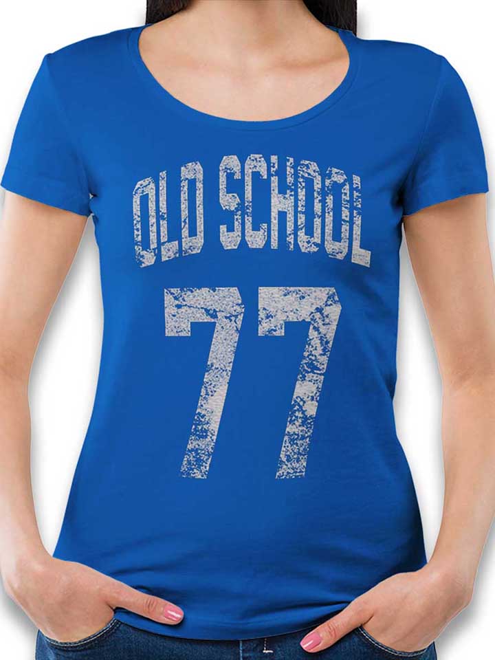 Oldschool 1977 T-Shirt Donna blu-royal L