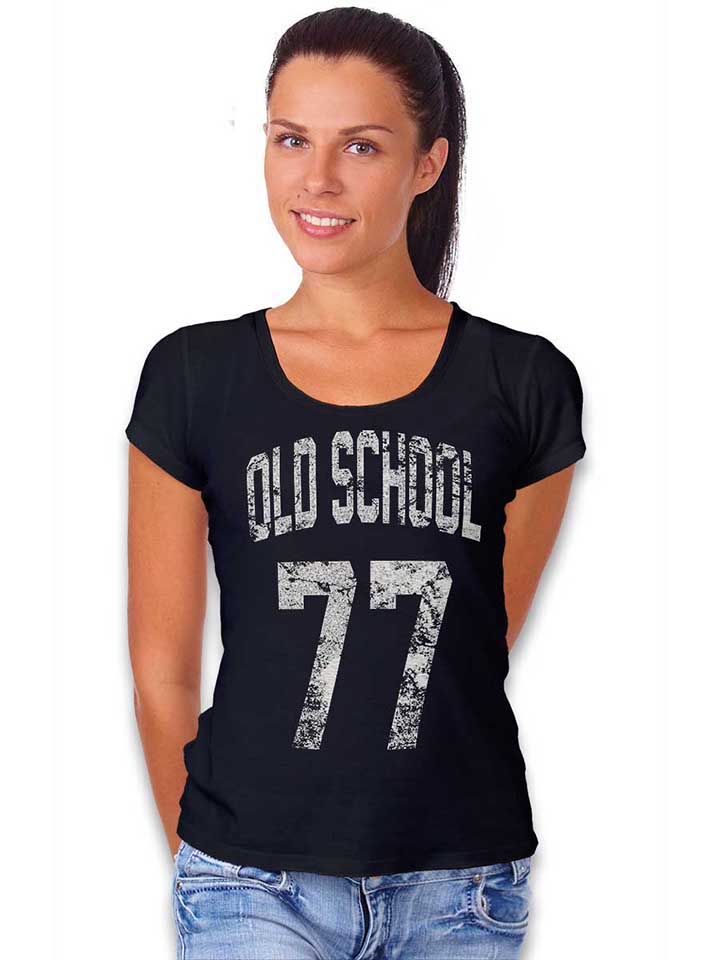 oldschool-1977-damen-t-shirt schwarz 2
