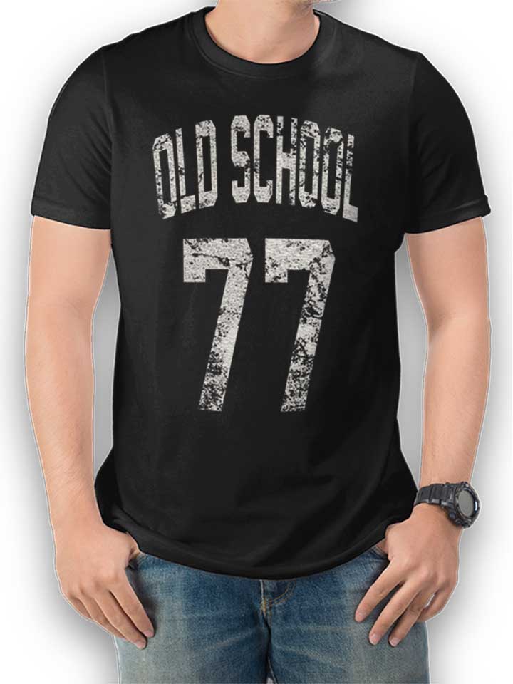 Oldschool 1977 T-Shirt schwarz L