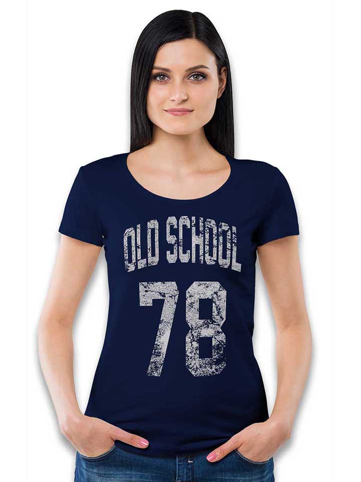 oldschool-1978-damen-t-shirt dunkelblau 2