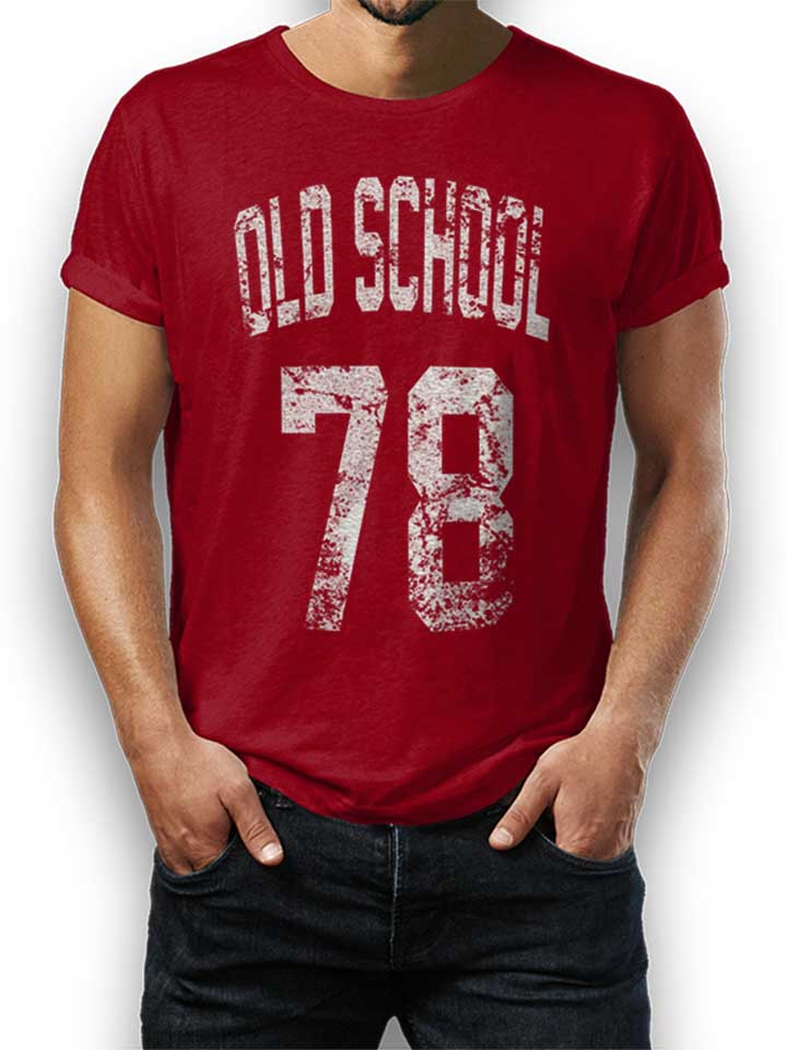 Oldschool 1978 T-Shirt bordeaux L