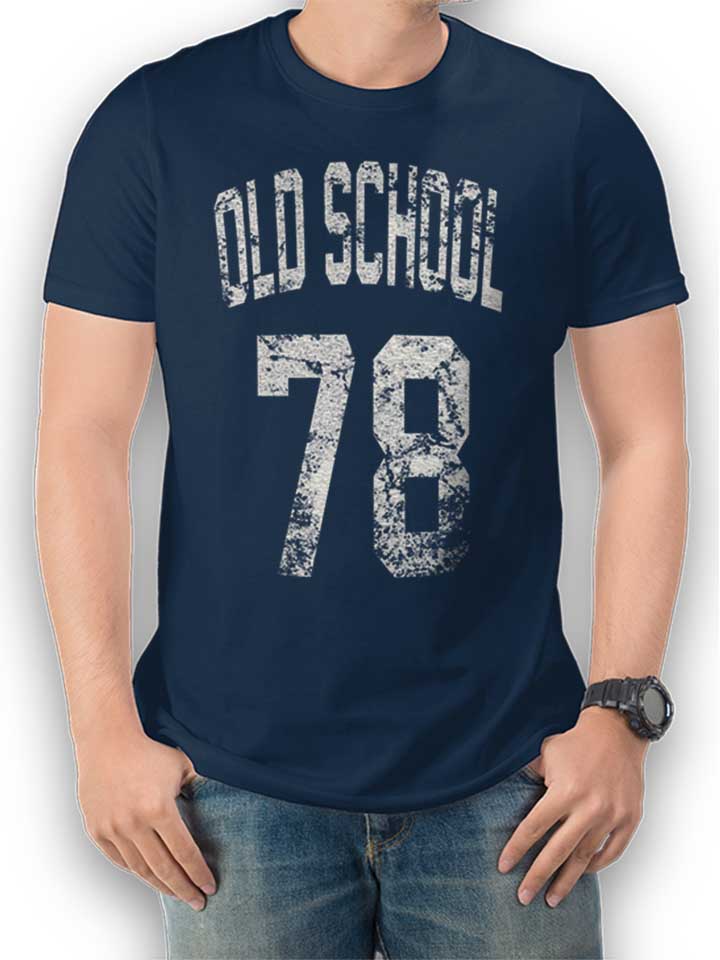 oldschool-1978-t-shirt dunkelblau 1