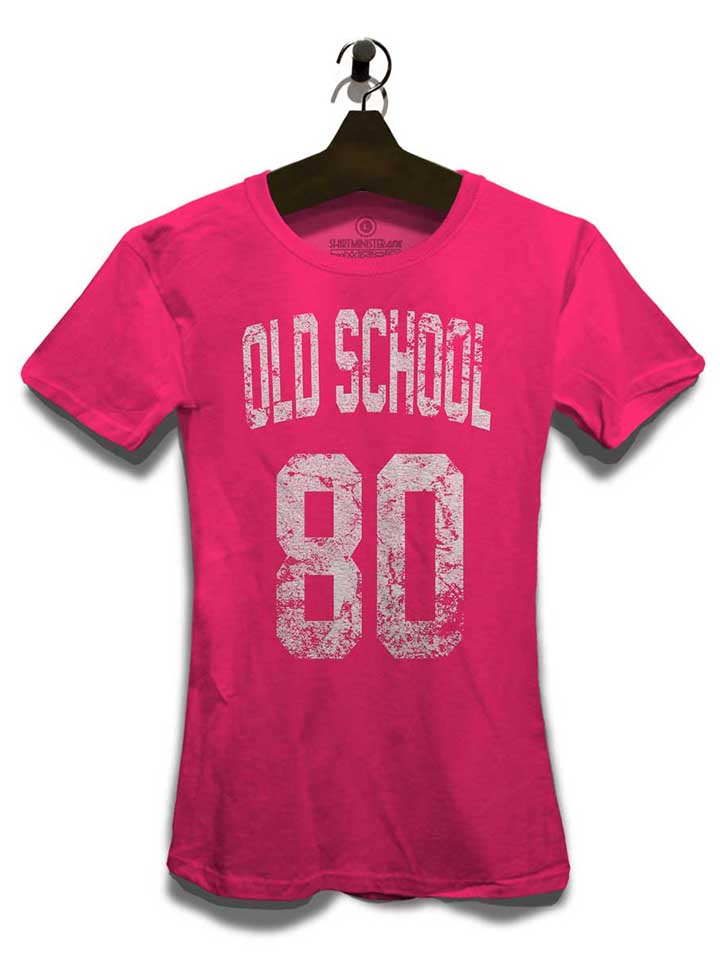 oldschool-1980-damen-t-shirt fuchsia 3