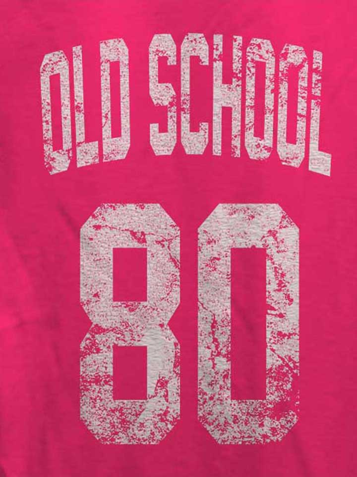 oldschool-1980-damen-t-shirt fuchsia 4