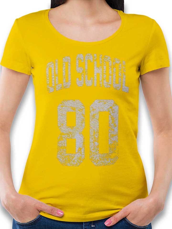 Oldschool 1980 T-Shirt Femme jaune L