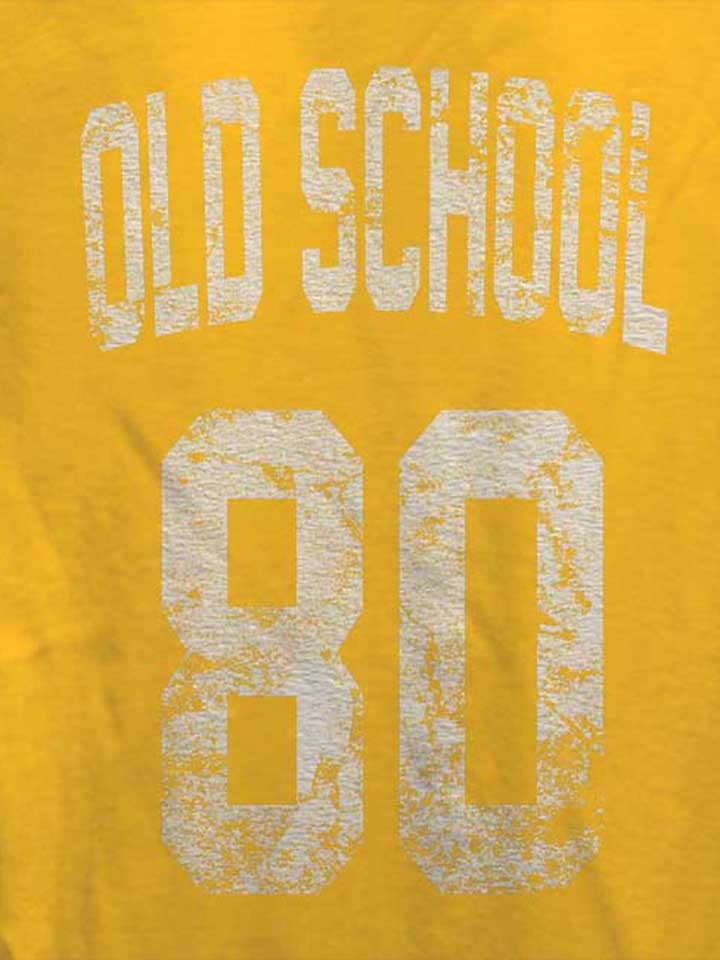 oldschool-1980-damen-t-shirt gelb 4