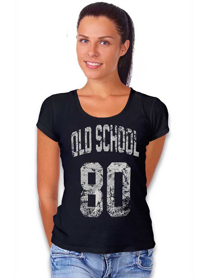 oldschool-1980-damen-t-shirt schwarz 2
