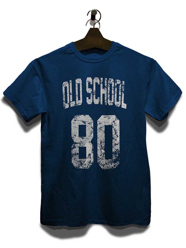 oldschool-1980-t-shirt dunkelblau 3