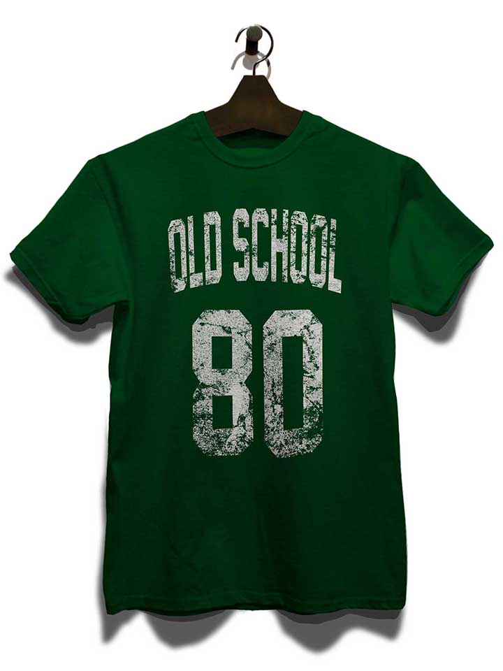 oldschool-1980-t-shirt dunkelgruen 3