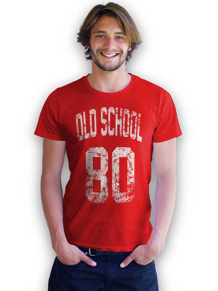 oldschool-1980-t-shirt rot 2