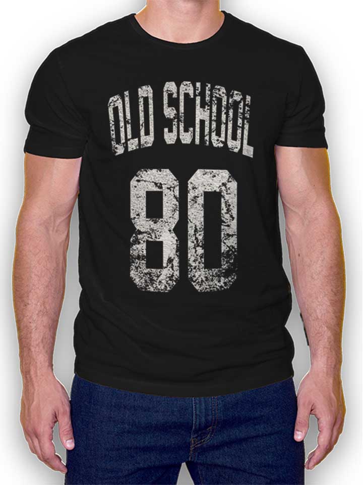Oldschool 1980 T-Shirt schwarz L