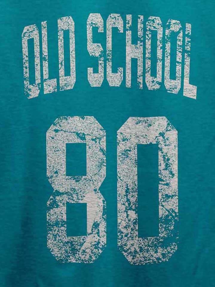 oldschool-1980-t-shirt tuerkis 4