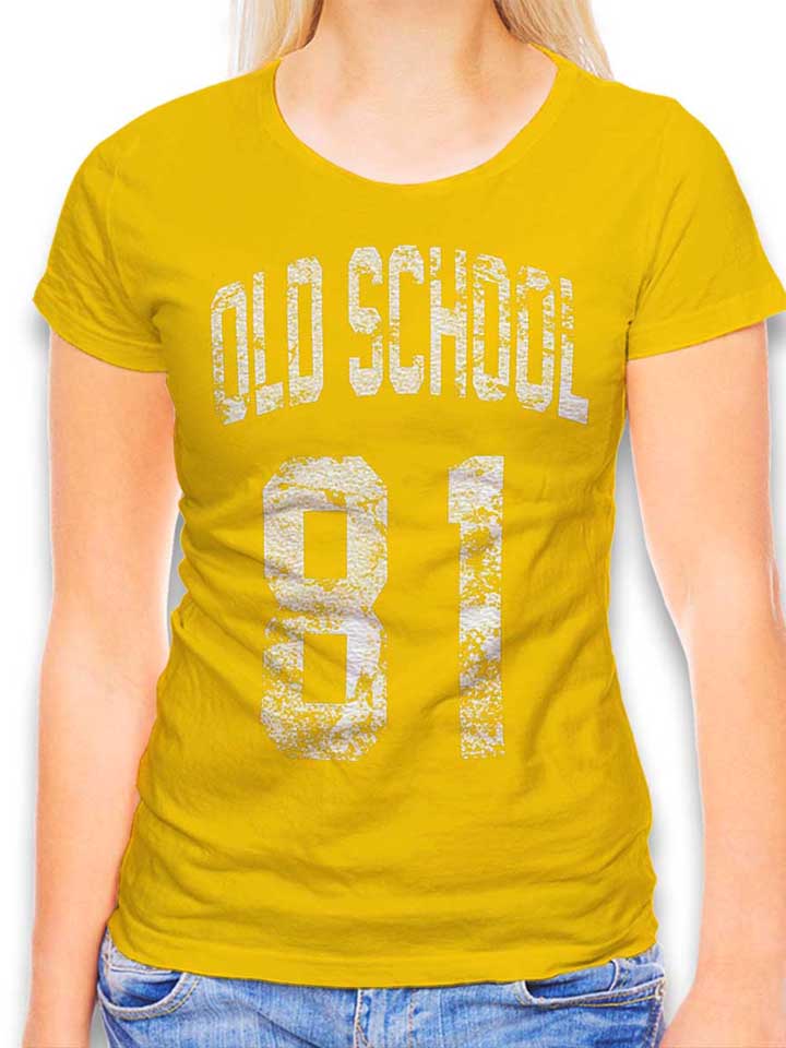 Oldschool 1981 Damen T-Shirt gelb L