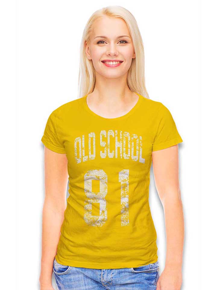 oldschool-1981-damen-t-shirt gelb 2
