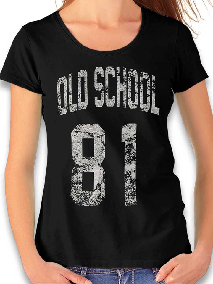 Oldschool 1981 Damen T-Shirt schwarz L