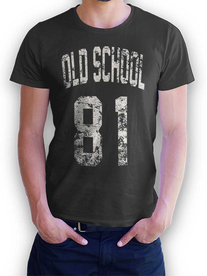 Oldschool 1981 T-Shirt dunkelgrau L