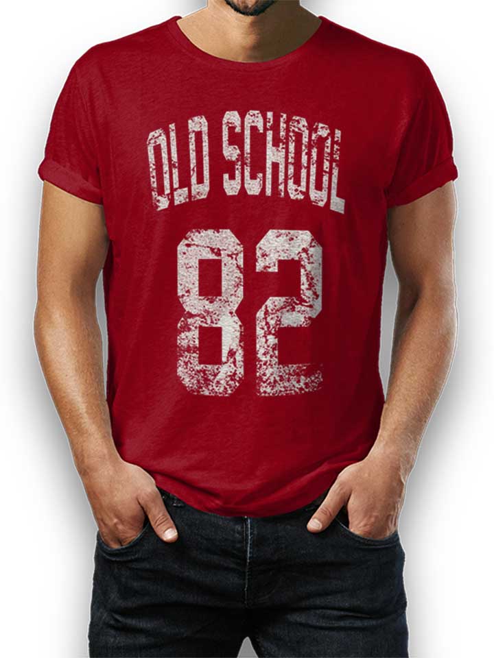 oldschool-1982-t-shirt bordeaux 1