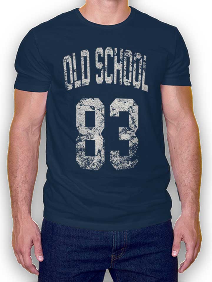 Oldschool 1983 T-Shirt bleu-marine L