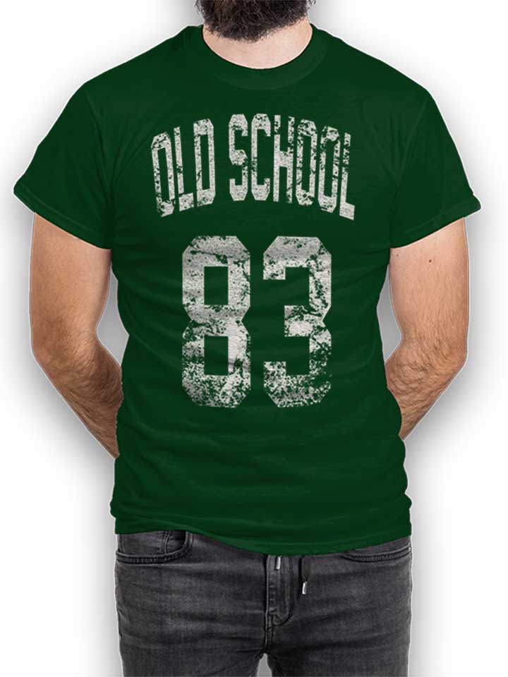 Oldschool 1983 T-Shirt vert-fonc L