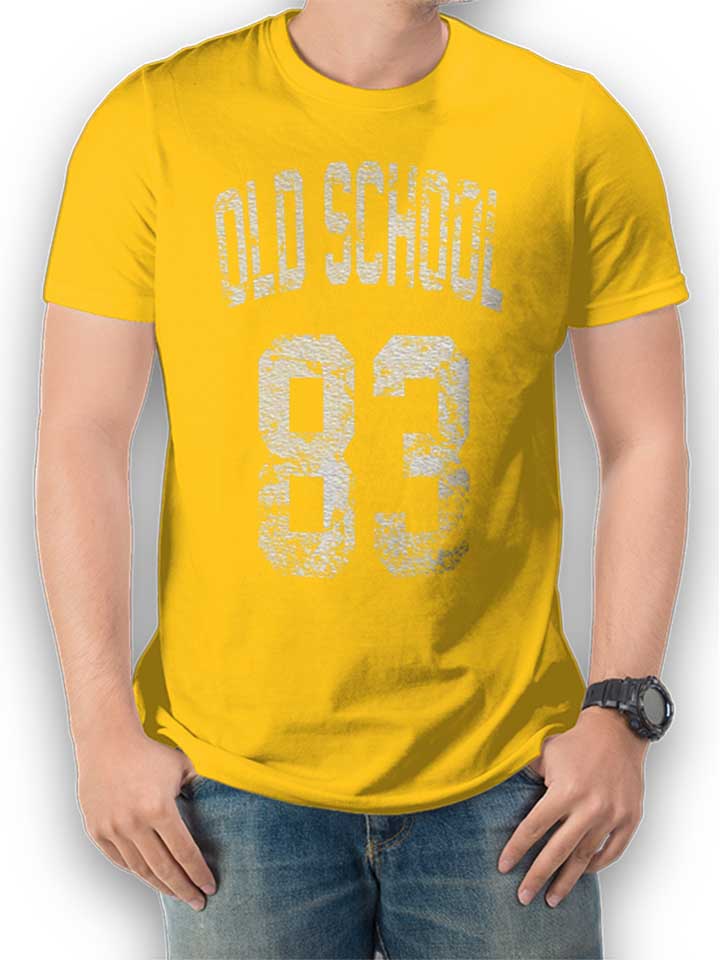Oldschool 1983 Camiseta amarillo L