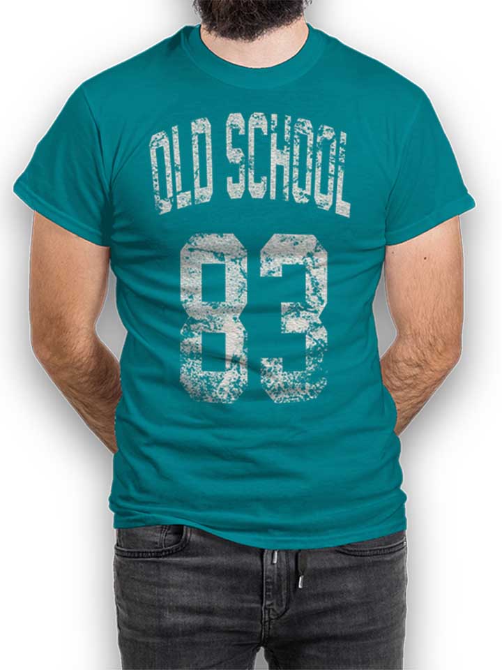 Oldschool 1983 T-Shirt tuerkis L