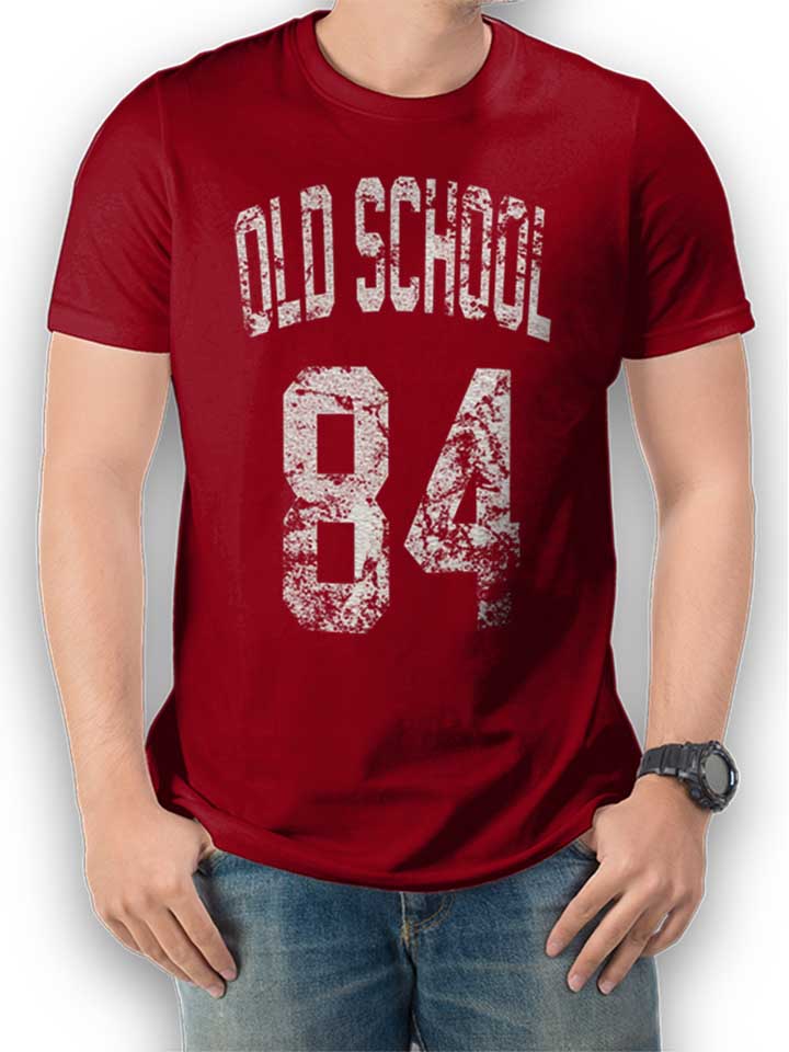Oldschool 1984 T-Shirt bordeaux L