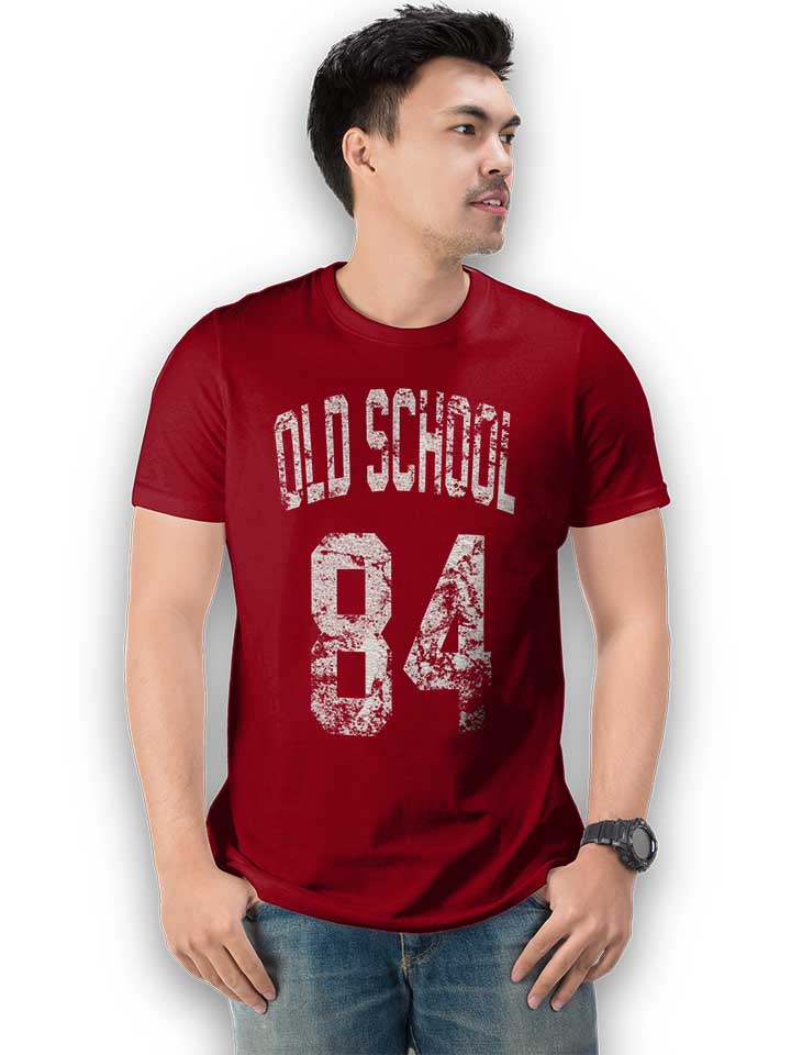oldschool-1984-t-shirt bordeaux 2