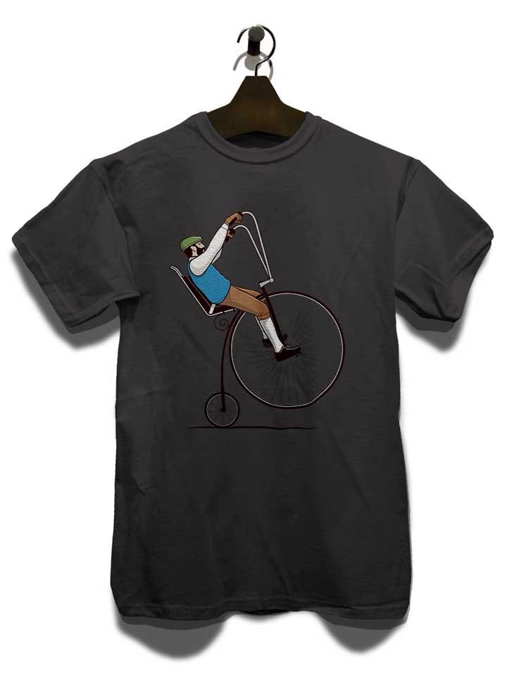 oldschool-bike-wheelie-t-shirt dunkelgrau 3