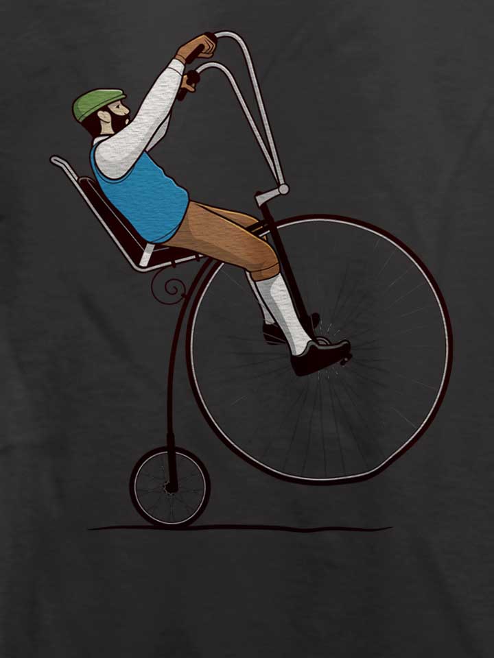 oldschool-bike-wheelie-t-shirt dunkelgrau 4