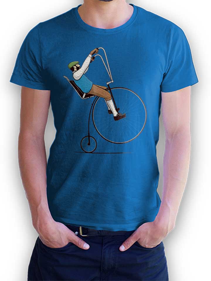 Oldschool Bike Wheelie T-Shirt blu-royal L