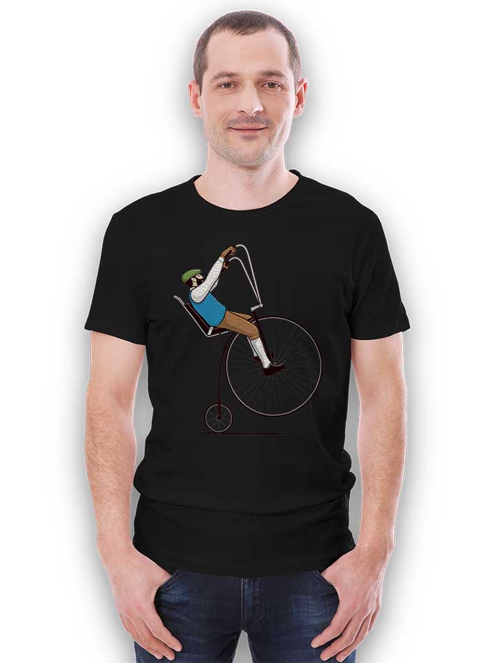 oldschool-bike-wheelie-t-shirt schwarz 2