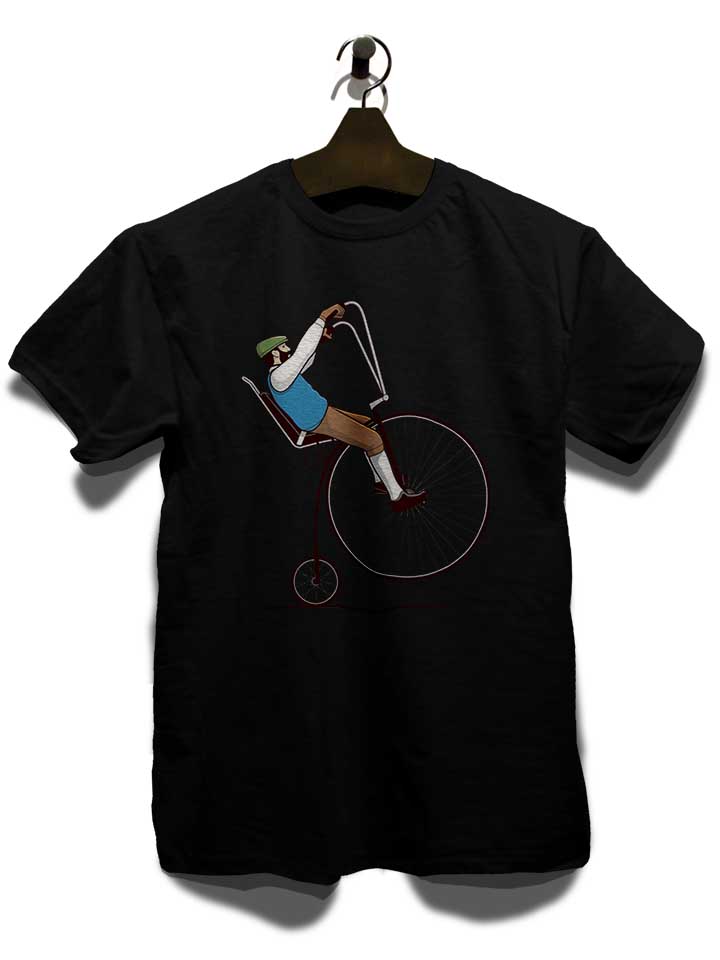 oldschool-bike-wheelie-t-shirt schwarz 3