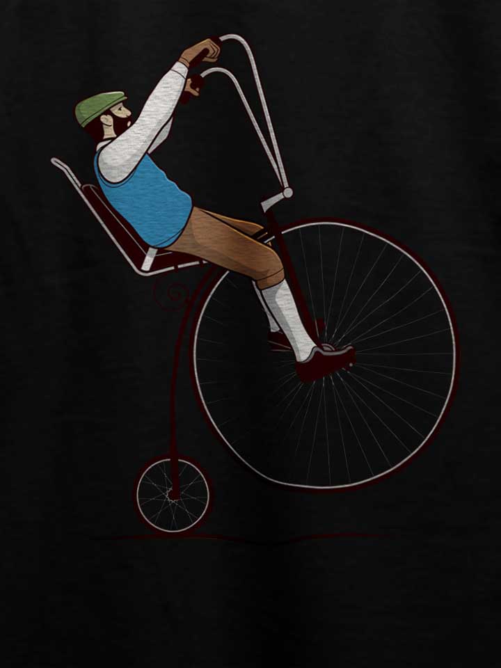 oldschool-bike-wheelie-t-shirt schwarz 4