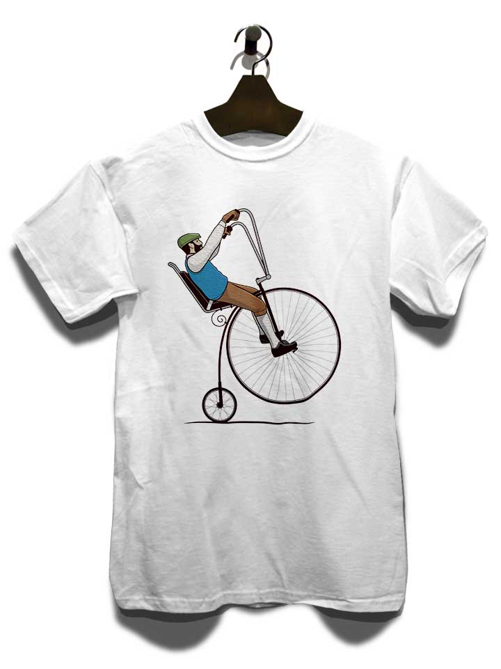 oldschool-bike-wheelie-t-shirt weiss 3