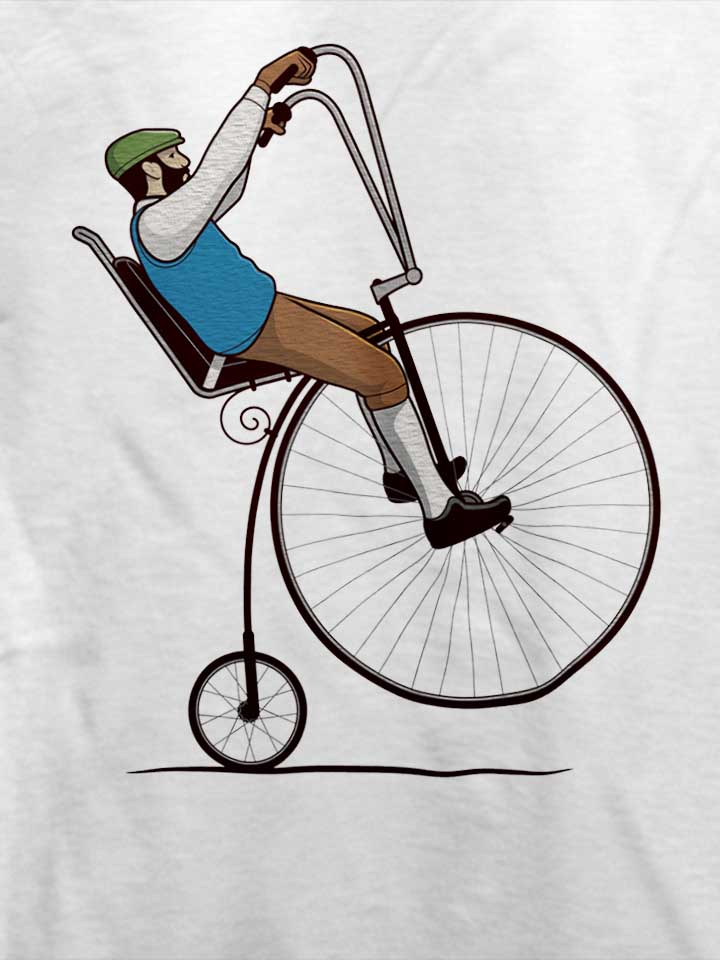 oldschool-bike-wheelie-t-shirt weiss 4