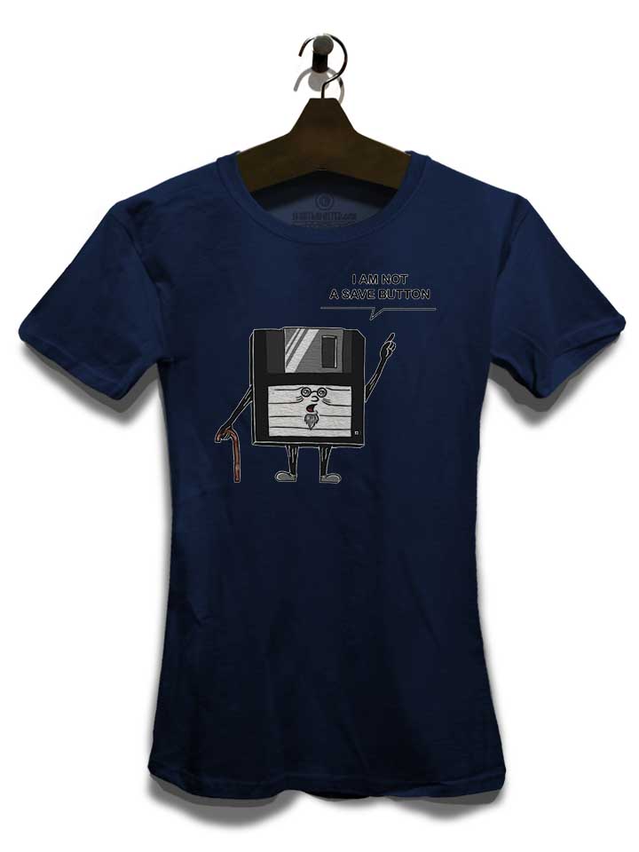 oldschool-geek-disc-damen-t-shirt dunkelblau 3