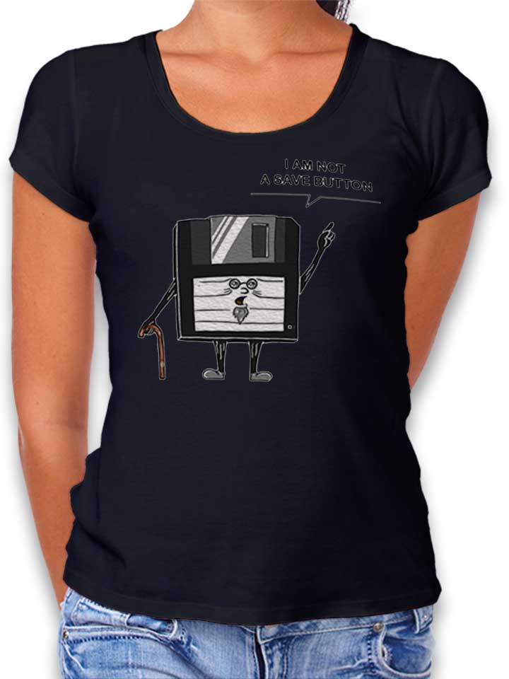 Oldschool Geek Disc Damen T-Shirt schwarz L