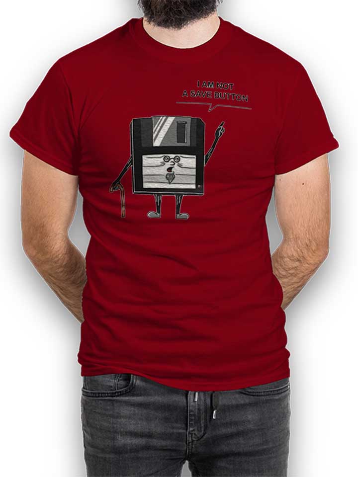 Oldschool Geek Disc T-Shirt bordeaux L
