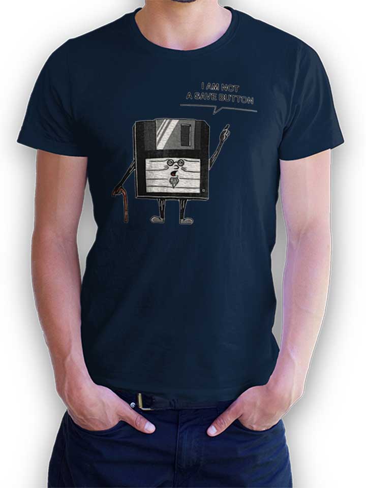 Oldschool Geek Disc T-Shirt dunkelblau L
