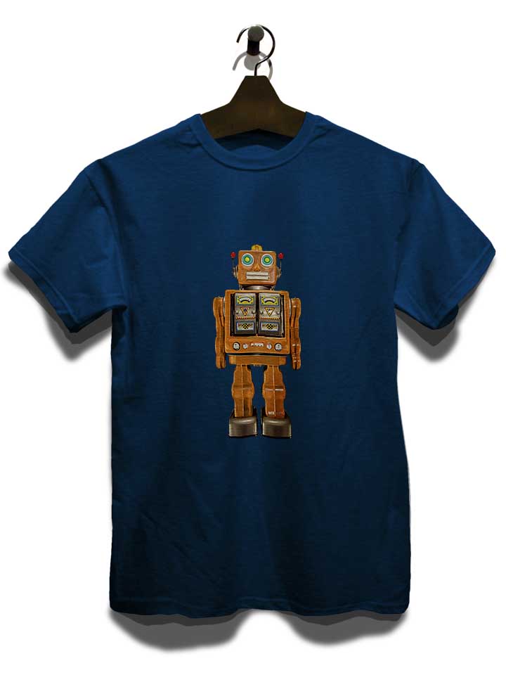 oldschool-robot-orange-t-shirt dunkelblau 3