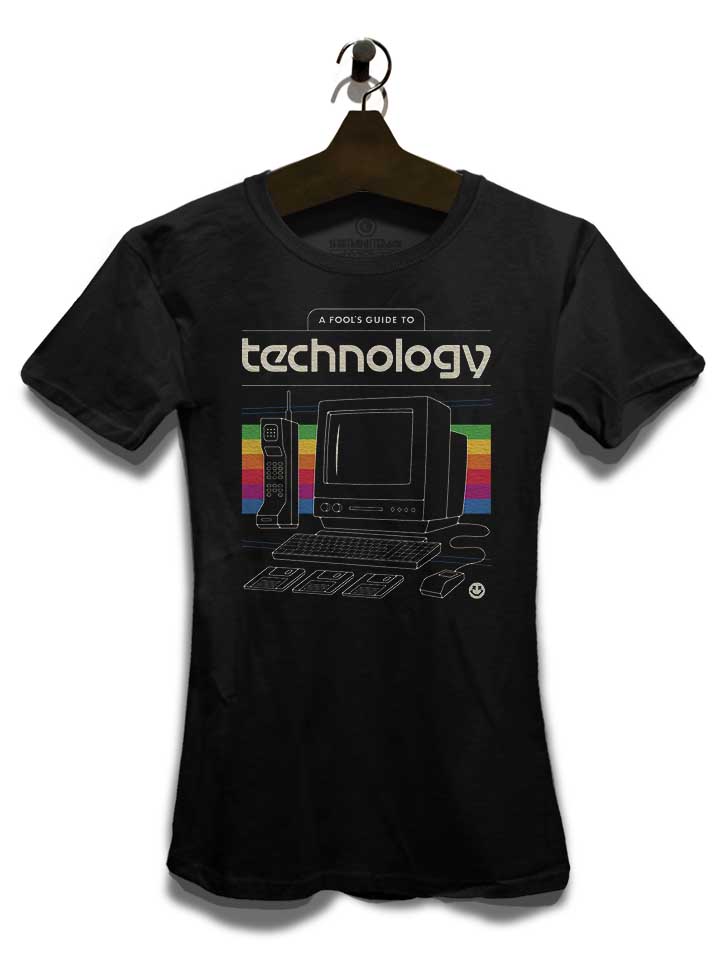 oldschool-technology-damen-t-shirt schwarz 3