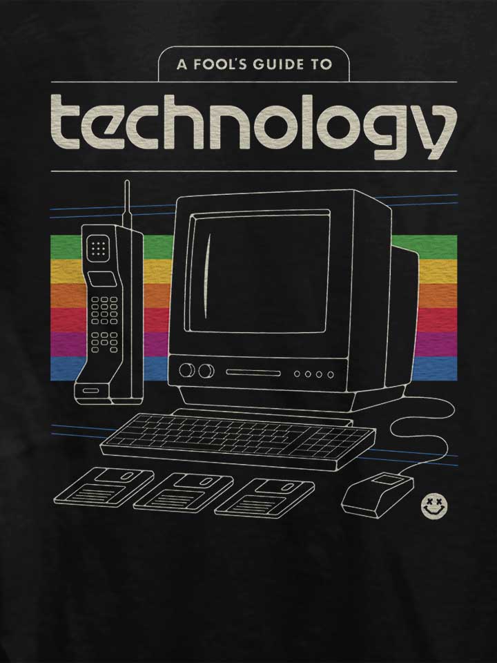 oldschool-technology-damen-t-shirt schwarz 4