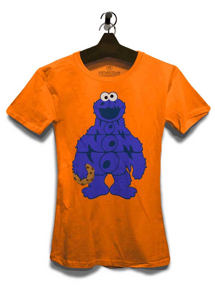 om-nom-nom-cookies-damen-t-shirt orange 3