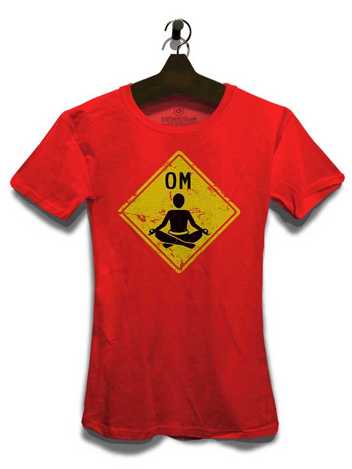 om-schneidersitz-damen-t-shirt rot 3