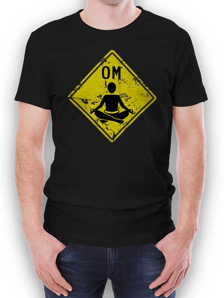 om-schneidersitz-t-shirt schwarz 1