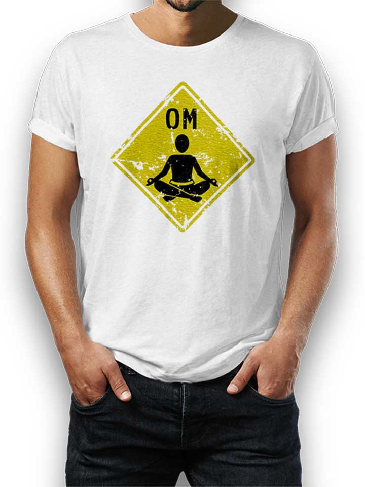 om-schneidersitz-t-shirt weiss 1