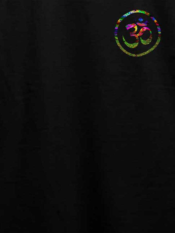 om-symbol-batik-chest-print-t-shirt schwarz 4