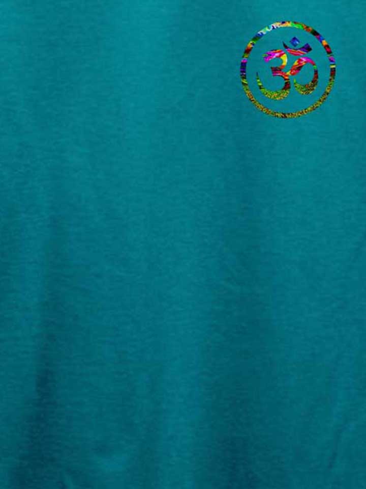 om-symbol-batik-chest-print-t-shirt tuerkis 4