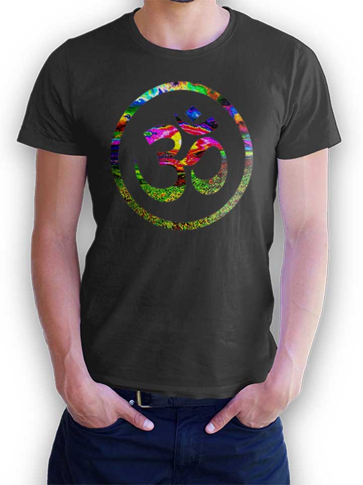 om-symbol-batik-t-shirt dunkelgrau 1